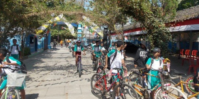 HUT Ke 21 SMPN 6 Semangat Bersepeda Santai  Berita Klaten 